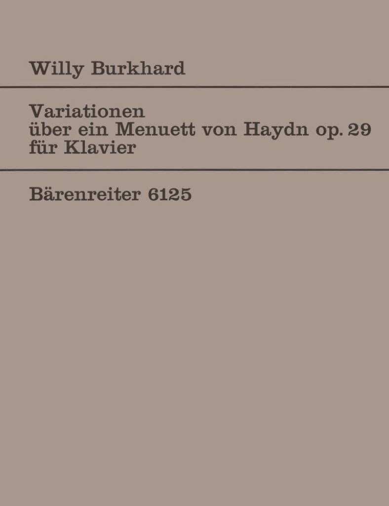 Variationen ueber ein Menuett von Joseph Haydn